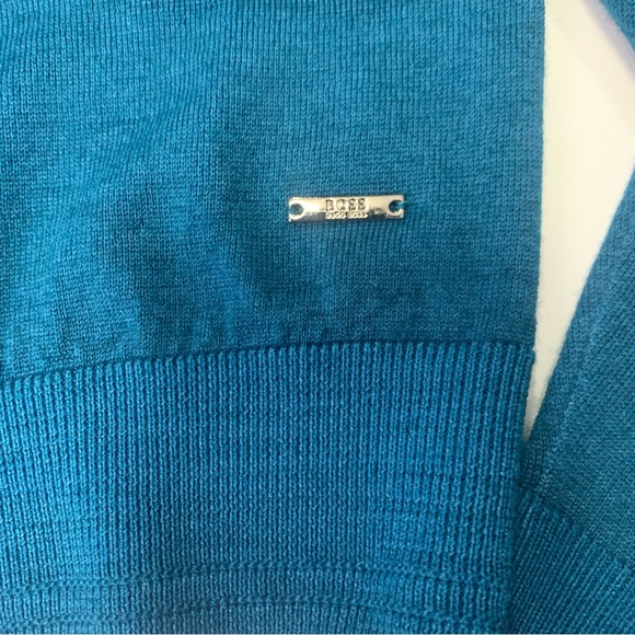 Boss Hugo Boss Teal Wool Silk Lightweight Knit Pullover Sweater Size 3XL - Picture 7 of 9
